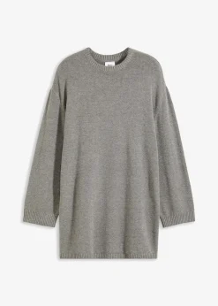 New Long-Feinstrickpullover mit Seitenschlitzen aus Viskose-Mix Damen Bekleidung·Umstandsmode|Strickmode
