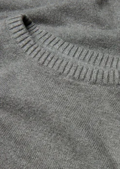 New Long-Feinstrickpullover mit Seitenschlitzen aus Viskose-Mix Damen Bekleidung·Umstandsmode|Strickmode