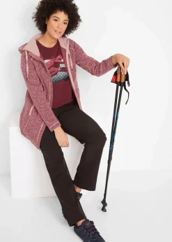 New Long-Fleecejacke mit Kapuze Damen Bekleidung·Blusen & Tuniken|Bekleidung·Hosen