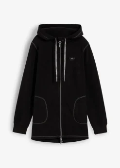 Outlet Long-Fleecejacke mit Reißverschluss-Taschen Damen Jacken & Mäntel|Sweat