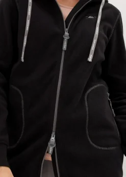 Outlet Long-Fleecejacke mit Reißverschluss-Taschen Damen Jacken & Mäntel|Sweat