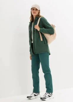 Online Long-Fleecejacke mit Reißverschluss-Taschen Damen Bekleidung·Blusen & Tuniken|Bekleidung·Hosen