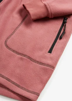 Hot Long-Fleecejacke mit Reißverschluss-Taschen Damen Jacken & Mäntel|Sweat