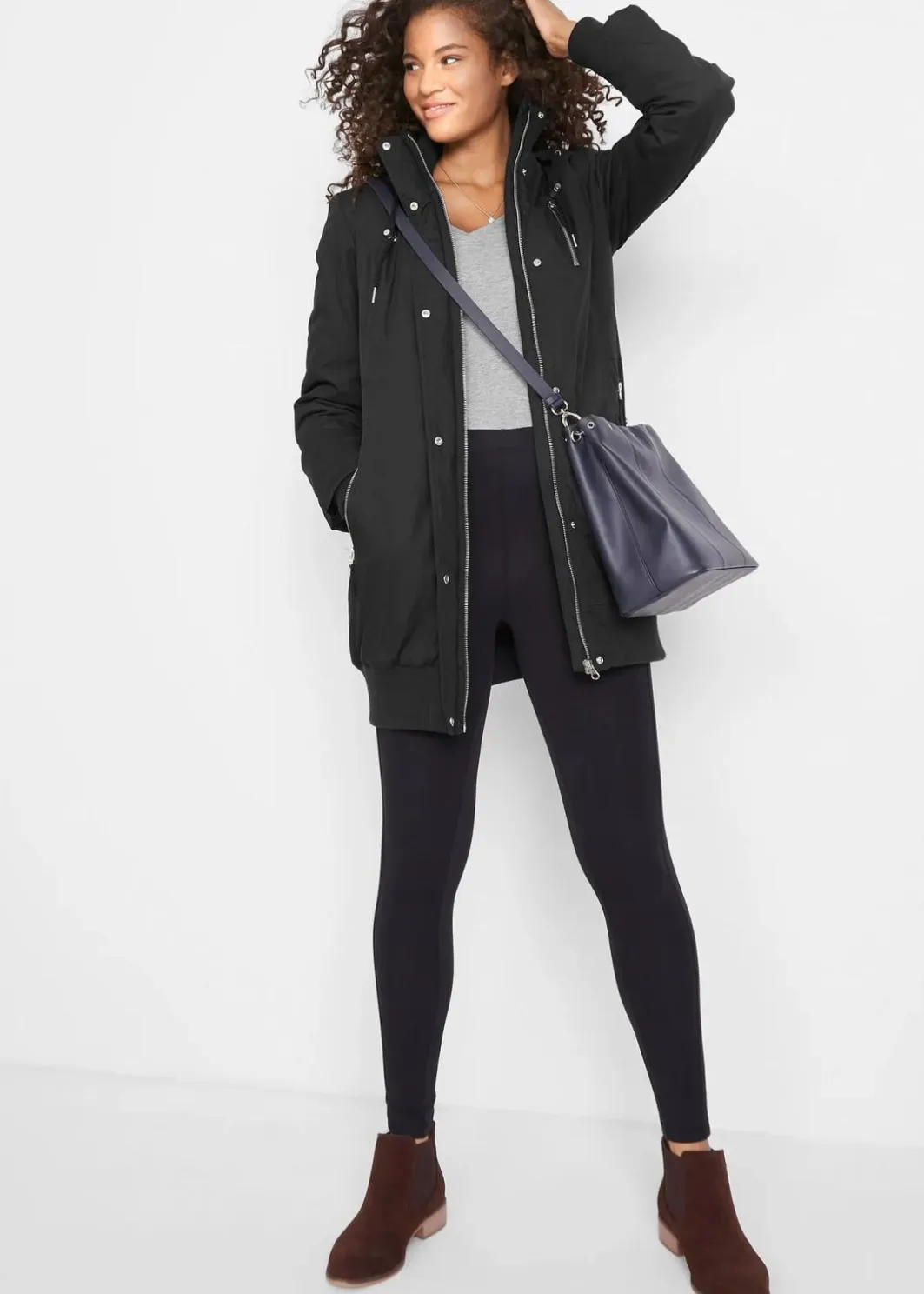 Online Longjacke mit Kapuze, wattiert Damen Bekleidung·Hosen|Jacken & Mäntel