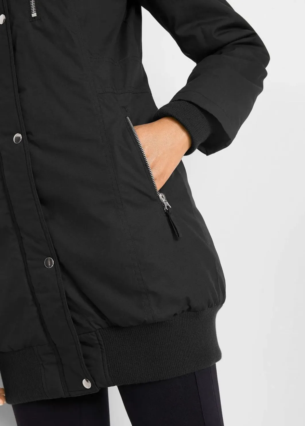 Online Longjacke mit Kapuze, wattiert Damen Bekleidung·Hosen|Jacken & Mäntel