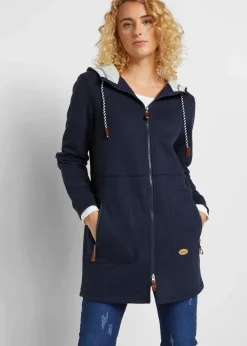 Damen bonprix Bekleidung·Blusen & Tuniken|Sweat|Long-Kapuzen-Sweatjacke