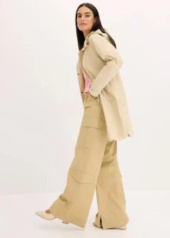 Damen bonprix Jacken & Mäntel|Long-Parka mit Kapuze