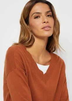 Damen bonprix Pullover & Strickjacken|Bekleidung·Jeans|Long-Pullover