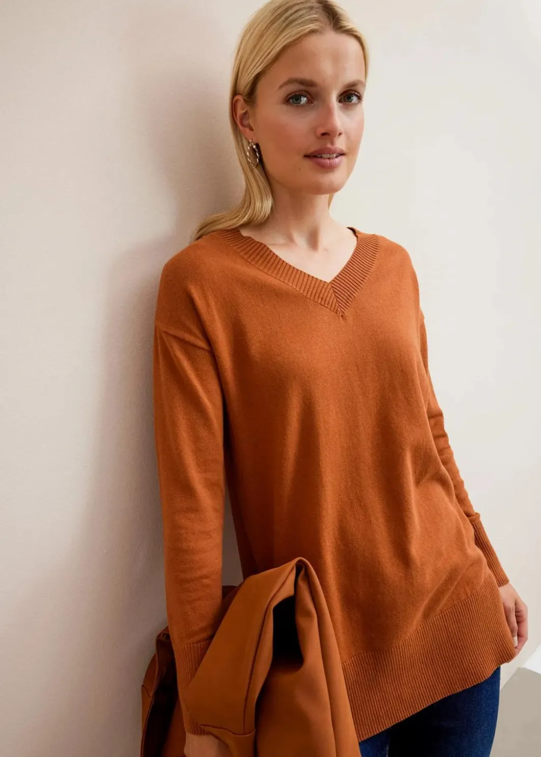 Damen bonprix Pullover & Strickjacken|Bekleidung·Jeans|Long-Pullover