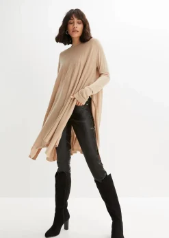 Damen bonprix Bekleidung·Umstandsmode|Strickmode|Long-Pullover aus Viskose-Mix