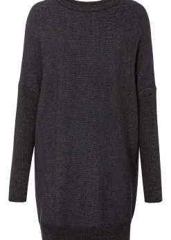 Damen bonprix Strickmode|Pullover & Strickjacken|Long-Pullover aus Viskose-Mix