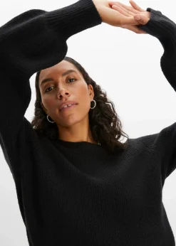 Damen bonprix Bekleidung·Umstandsmode|Strickmode|Longpullover mit Knöpfen
