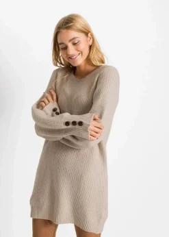 Longpullover mit Knöpfen Damen Bekleidung·Umstandsmode|Strickmode