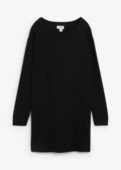 Damen bonprix Strickmode|Pullover & Strickjacken|Longpullover mit recycelter Baumwolle
