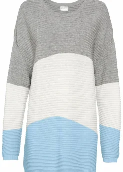 Damen bonprix Bekleidung·Umstandsmode|Bekleidung·Jeans|Longpullover mit Rippmuster