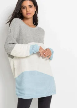 Damen bonprix Bekleidung·Umstandsmode|Bekleidung·Jeans|Longpullover mit Rippmuster