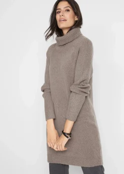 Best Longpullover mit Rollkragen Damen Strickmode|Pullover & Strickjacken