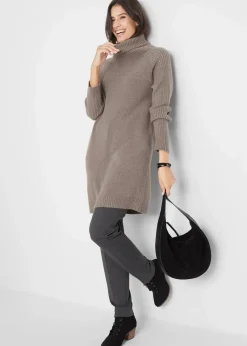 Best Longpullover mit Rollkragen Damen Strickmode|Pullover & Strickjacken