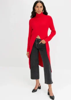 Damen bonprix Bekleidung·Umstandsmode|Strickmode|Longpullover mit Schlitz