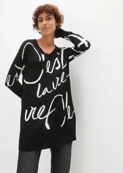 Outlet Longpullover mit Schriftzug Damen Bekleidung·Umstandsmode|Bekleidung·Jeans