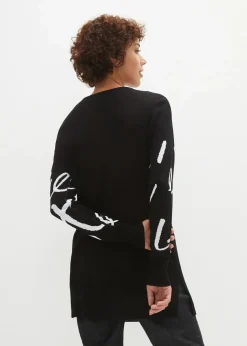 Outlet Longpullover mit Schriftzug Damen Bekleidung·Umstandsmode|Bekleidung·Jeans
