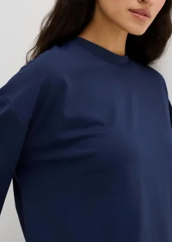 Damen bonprix Shirts & Tops|Longshirt aus fließender Qualität