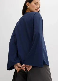 Damen bonprix Shirts & Tops|Longshirt aus fließender Qualität