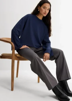 Damen bonprix Shirts & Tops|Longshirt aus fließender Qualität