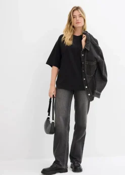 Damen bonprix Shirts & Tops|Zweiteiler & Sets|Longshirt aus Interlock