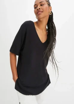 Damen bonprix Shirts & Tops|Long-Shirt aus nachhaltigem Viskose-Mix