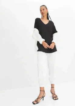 Damen bonprix Shirts & Tops|Long-Shirt aus nachhaltigem Viskose-Mix