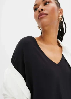 Damen bonprix Shirts & Tops|Long-Shirt aus nachhaltigem Viskose-Mix