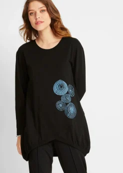 Clearance Longshirt aus reiner Baumwolle Damen Shirts & Tops