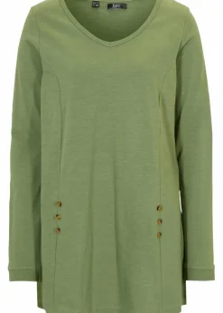 Damen bonprix Shirts & Tops|Longshirt aus reiner Baumwolle