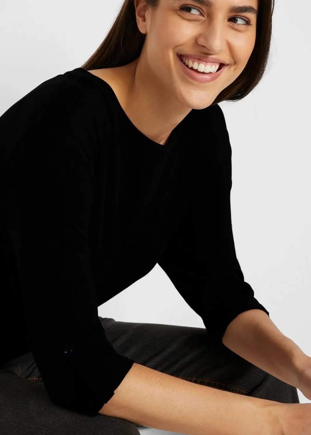 Damen bonprix Shirts & Tops|Longshirt aus reiner Baumwolle