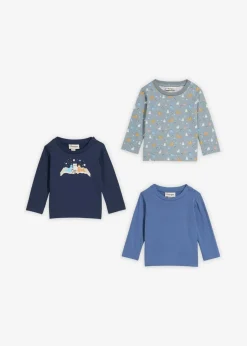 Discount Longshirt aus reiner Bio-Baumwolle (3er Pack) Kinder Mehrfachpacks|Shirts & Pullover