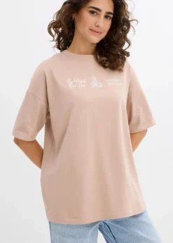 Damen bonprix Shirts & Tops|Nachhaltigere Materialien|Longshirt aus reiner Bio-Baumwolle