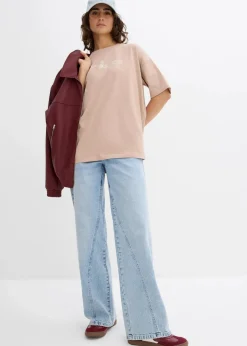 Damen bonprix Shirts & Tops|Nachhaltigere Materialien|Longshirt aus reiner Bio-Baumwolle