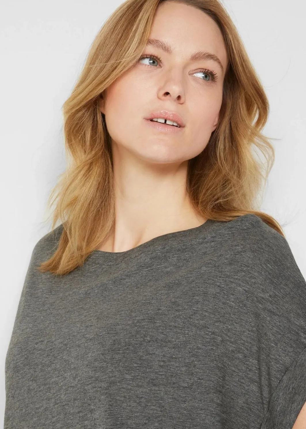 Damen bonprix Shirts & Tops|Basics|Longshirt aus reiner Bio-Baumwolle (2er Pack)