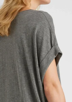 Damen bonprix Shirts & Tops|Basics|Longshirt aus reiner Bio-Baumwolle (2er Pack)