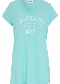 Damen bonprix Shirts & Tops|Nachhaltigere Materialien|Longshirt aus reiner Bio-Baumwolle