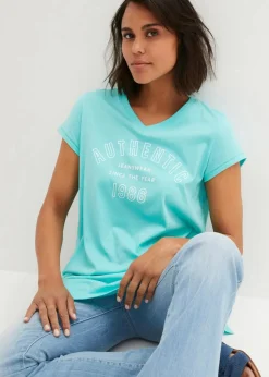 Damen bonprix Shirts & Tops|Nachhaltigere Materialien|Longshirt aus reiner Bio-Baumwolle
