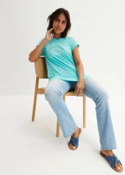 Damen bonprix Shirts & Tops|Nachhaltigere Materialien|Longshirt aus reiner Bio-Baumwolle