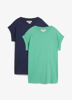 Hot Longshirt aus reiner Bio-Baumwolle (2er Pack) Damen Shirts & Tops|Basics