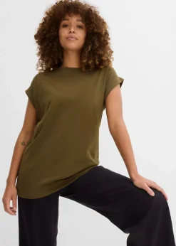 Damen bonprix Bekleidung·Röcke|Nachhaltigere Materialien|Longshirt aus reiner Bio-Baumwolle (2er Pack)