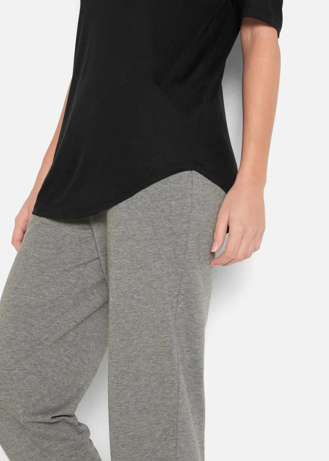 Damen bonprix Nachhaltigere Materialien|Shirts & Tops|Longshirt aus softer Viskose, 2er-Pack