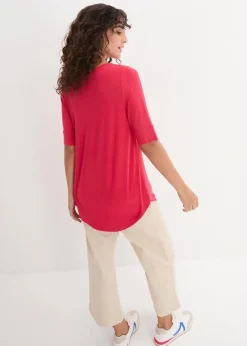 Damen bonprix Shirts & Tops|Basics|Long-Shirt aus softer Viskose