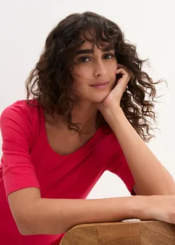 Damen bonprix Shirts & Tops|Basics|Long-Shirt aus softer Viskose