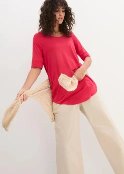 Damen bonprix Shirts & Tops|Basics|Long-Shirt aus softer Viskose