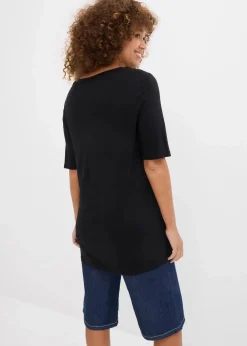 Damen bonprix Shirts & Tops|Basics|Longshirt aus softer Viskose